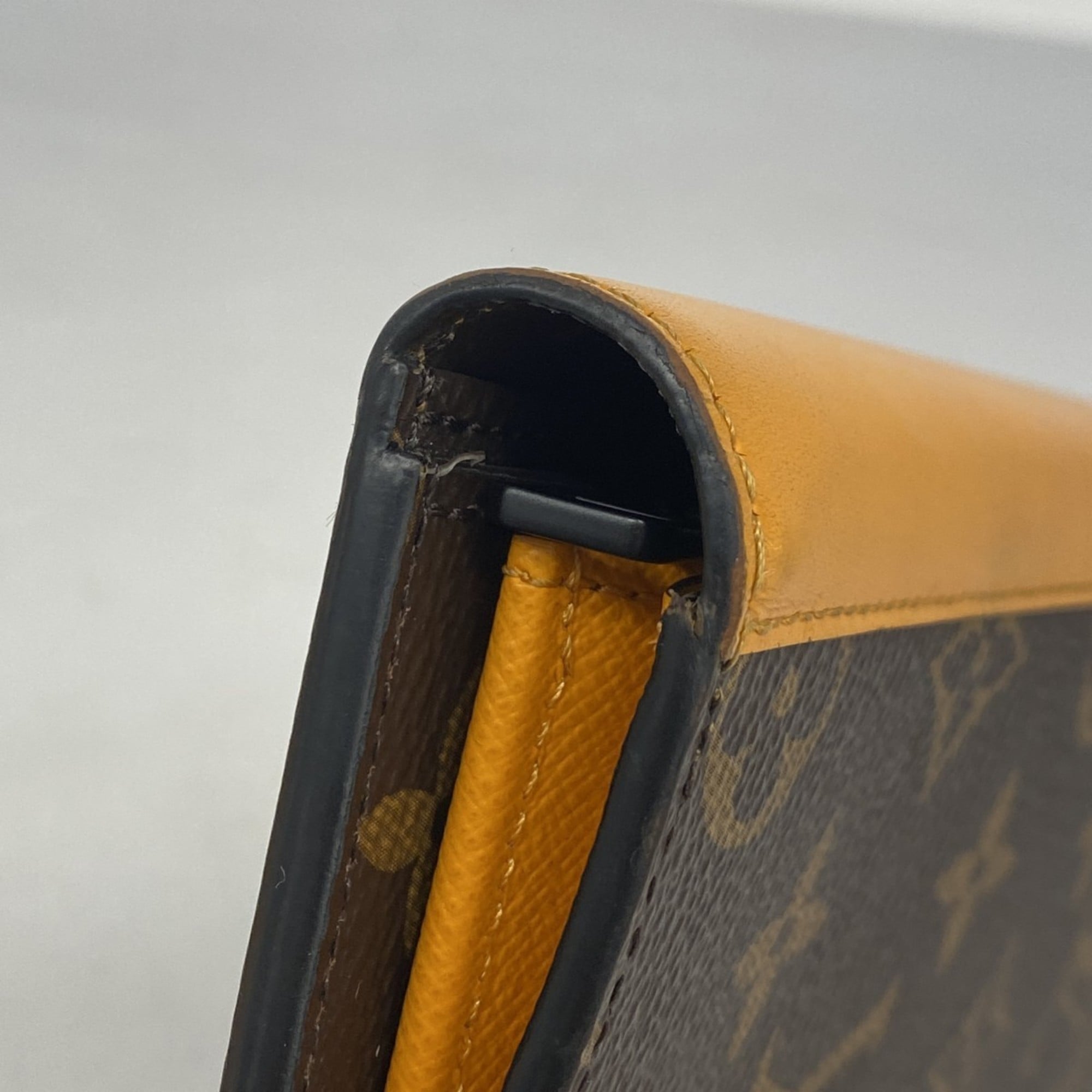 Louis Vuitton Brown Orange Long Wallet (Bi-Fold) (Pre-Owned)