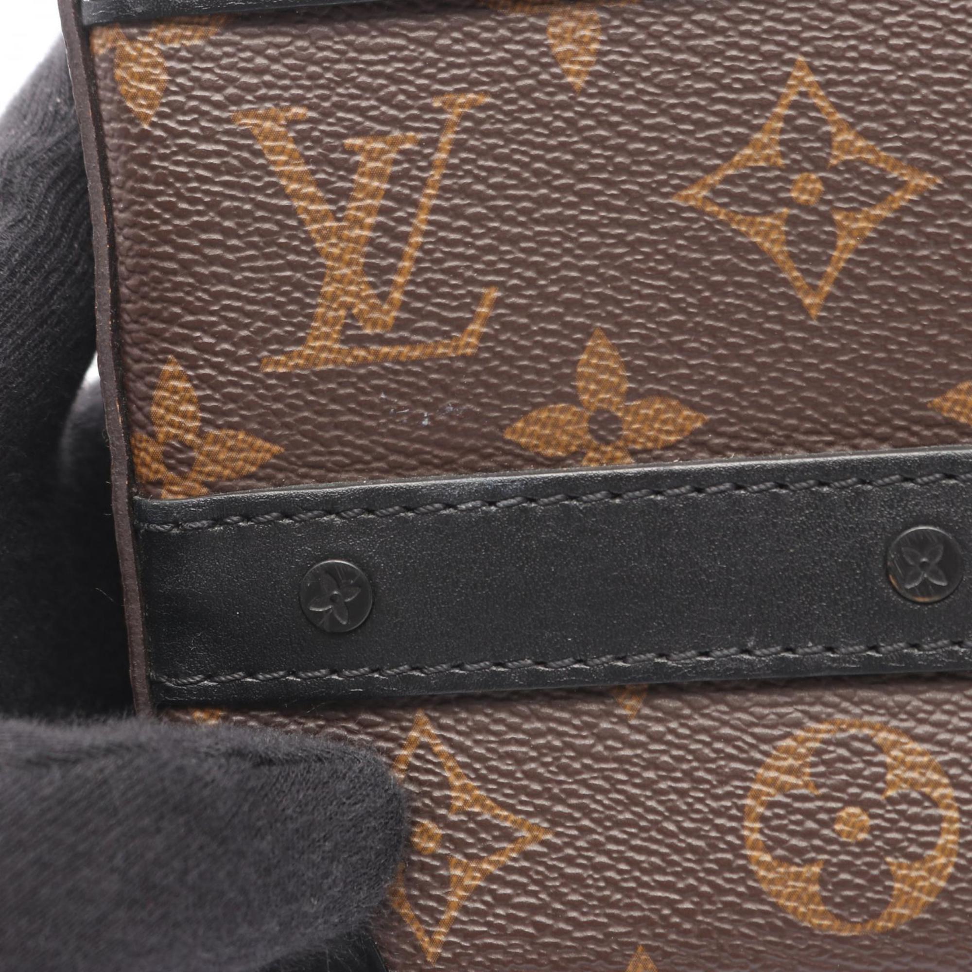 Louis Vuitton Black Brown Monogram Leather Handbag (Pre-Owned)