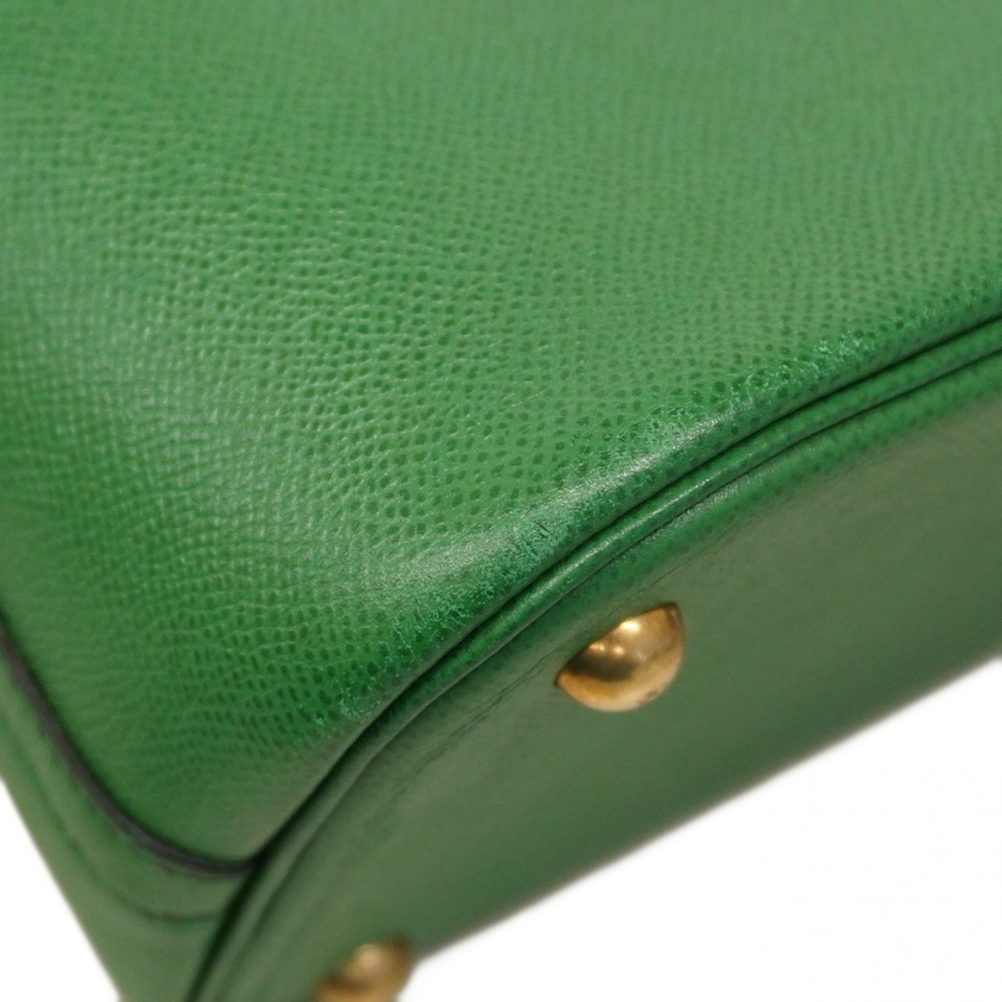 Hermes Bambou Courchevel Leather Handbag (Pre-Owned)