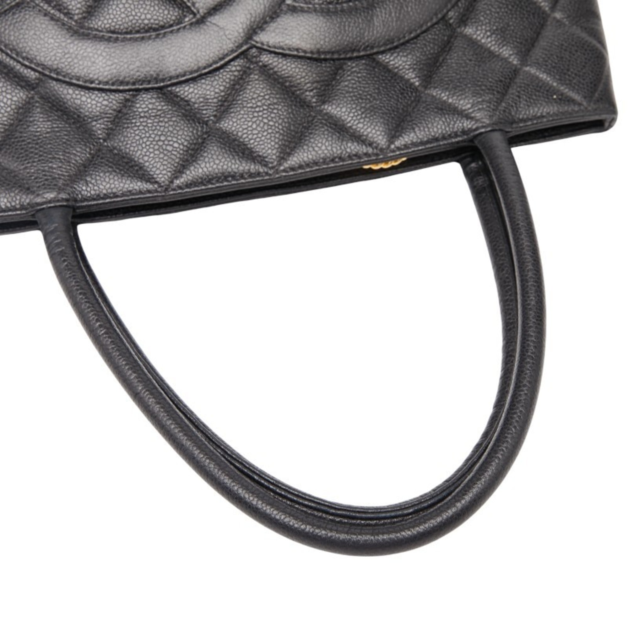Chanel Black Grained Calfskin Tote Bag (Pre-Owned)