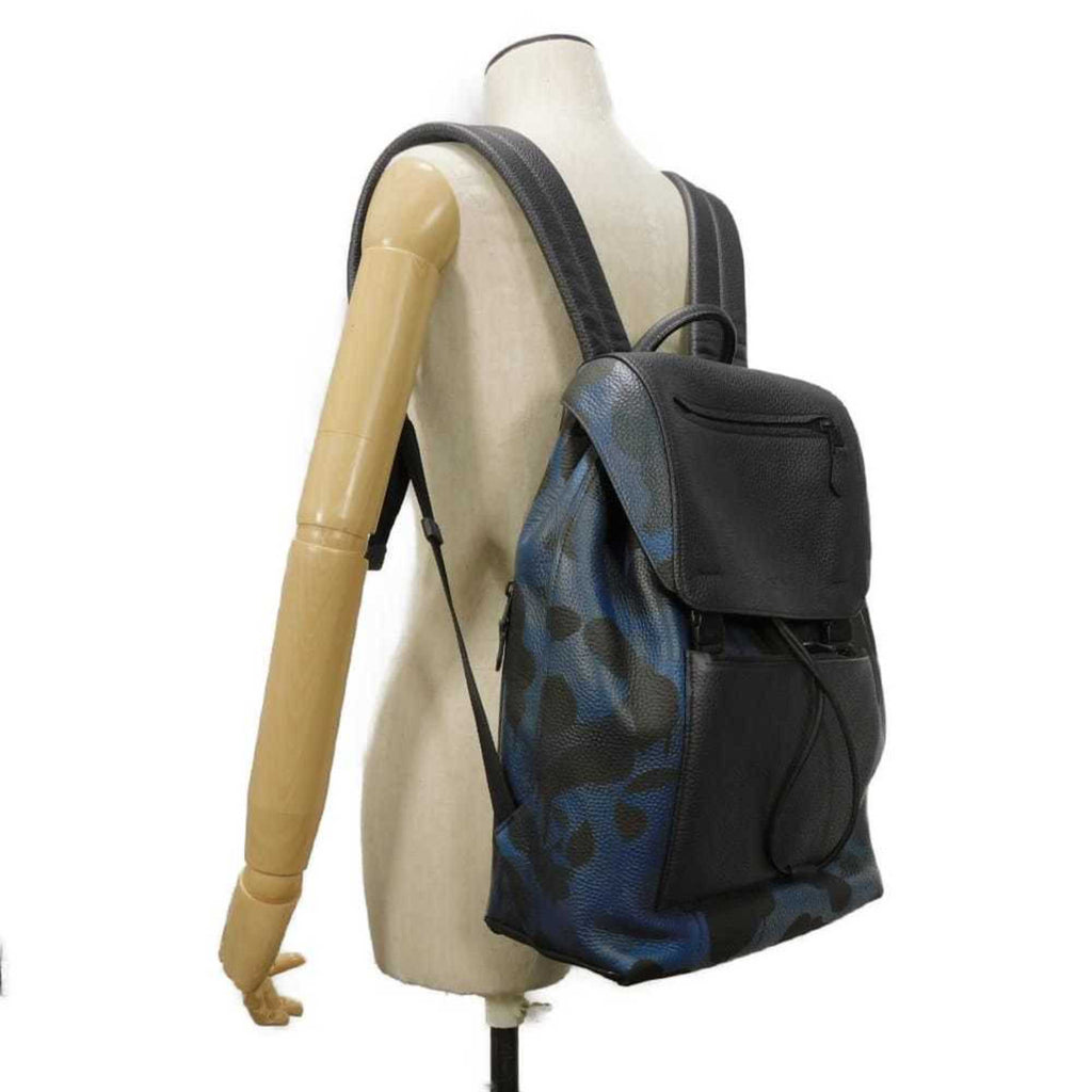 Coach Black Blue Leather Backpack (Pre-Owned)