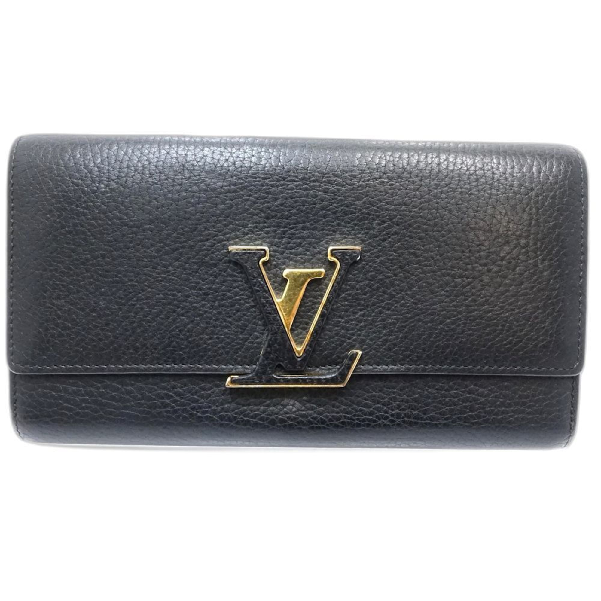 Louis Vuitton Noir Long Wallet (Bi-Fold) (Pre-Owned)