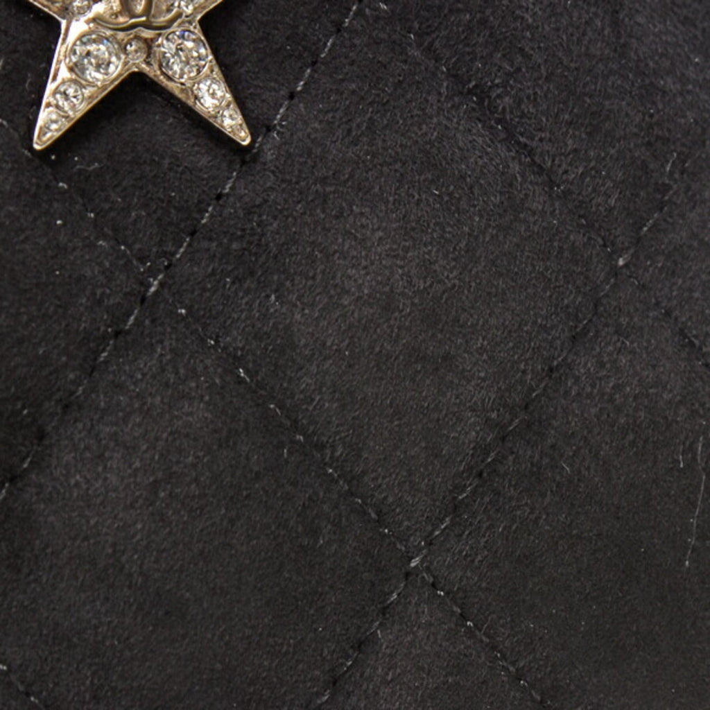 Chanel Matelasse Black Suede Shoulder Bag (Pre-Owned)
