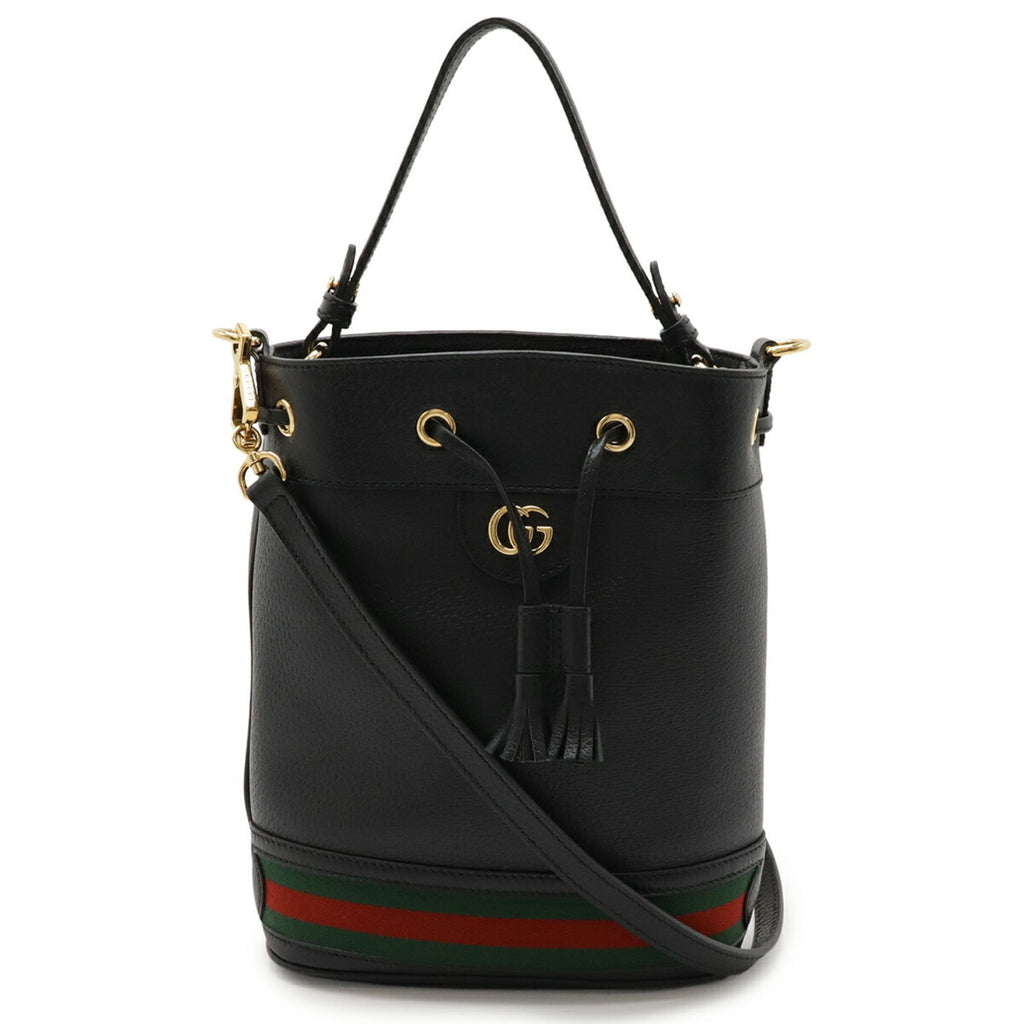 Gucci Ophidia Black Leather Handbag (Pre-Owned)