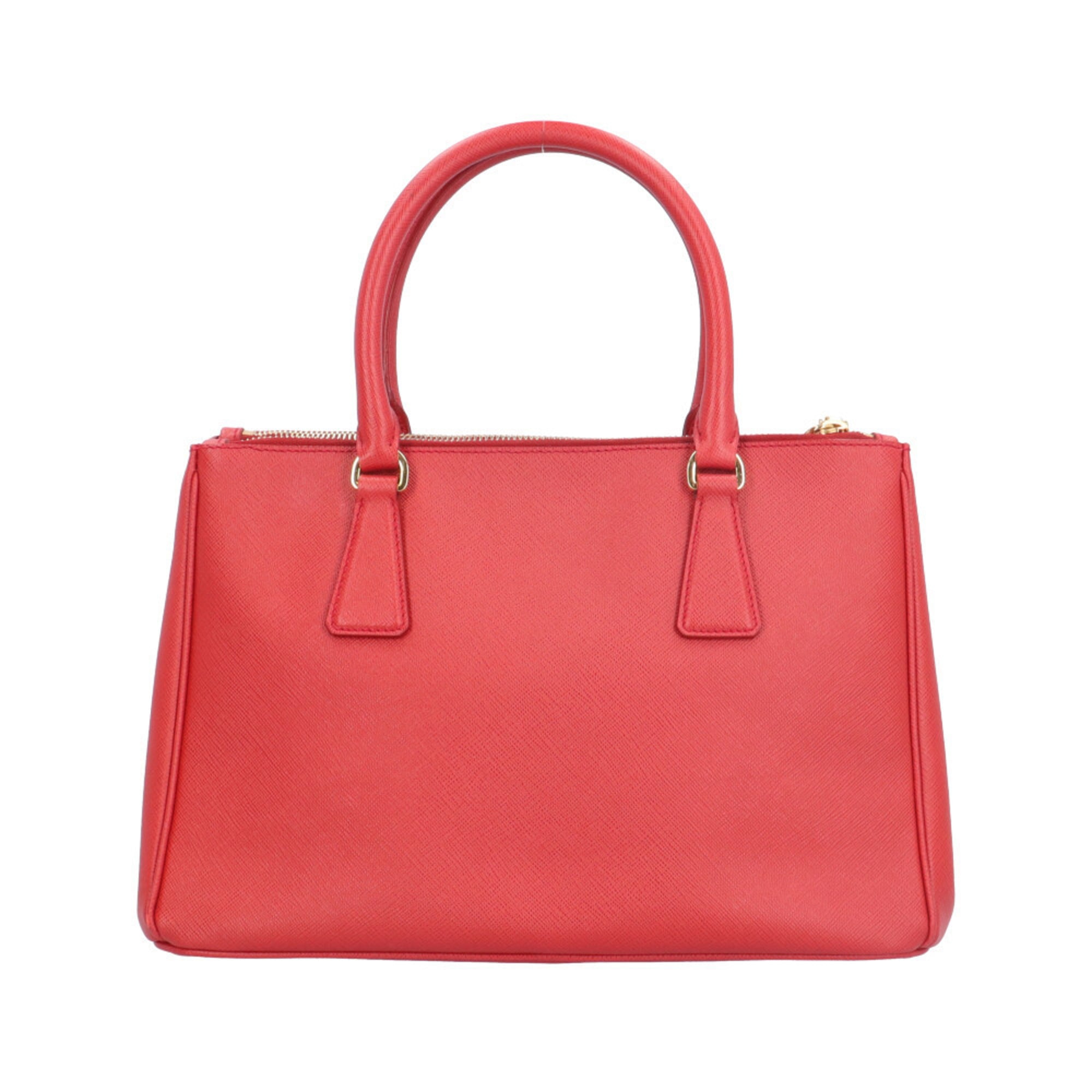 Prada Saffiano Fuoco Red Color Leather Shoulder Bag (Pre-Owned)