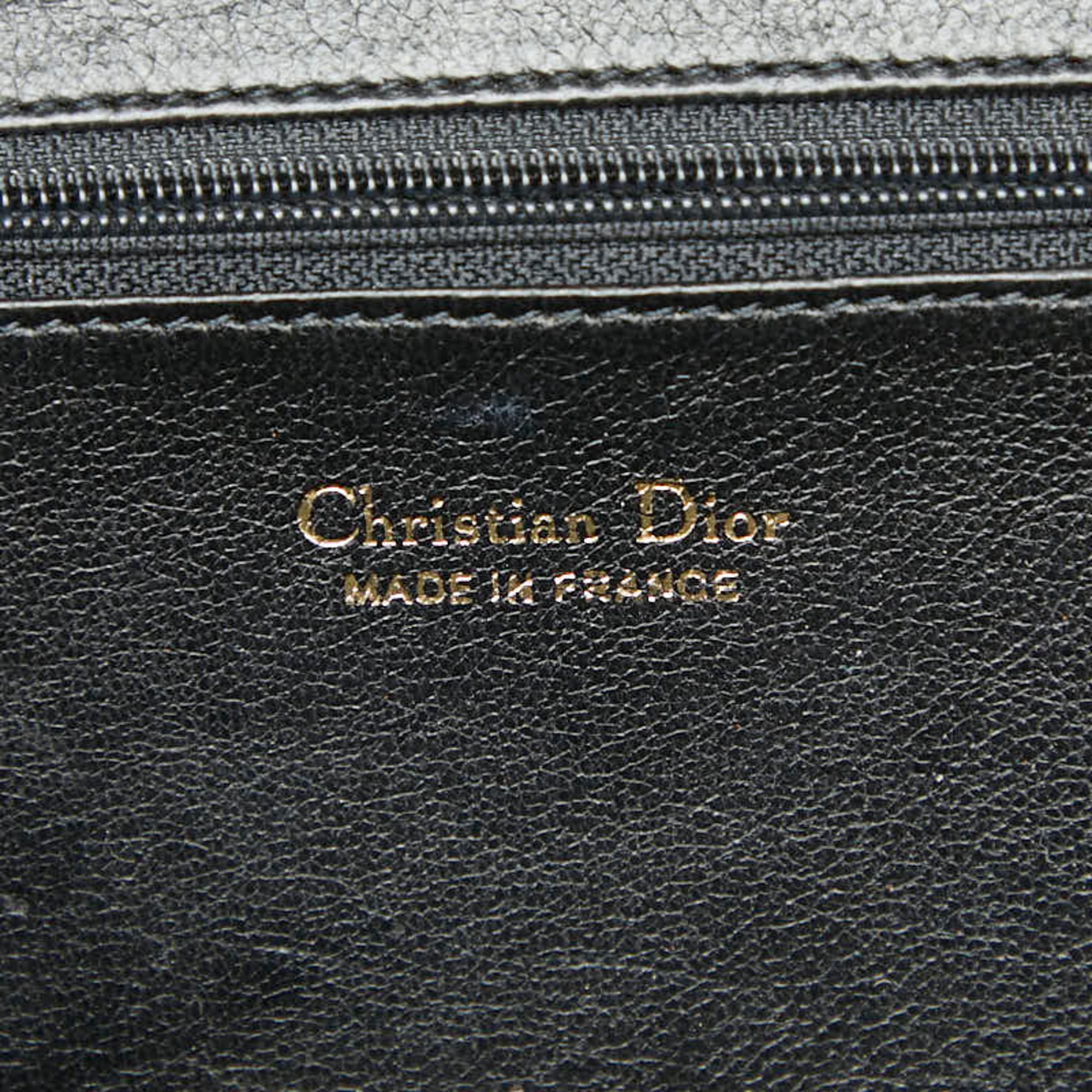 Christian Dior Black Leather Shoulder Bag (Pre-Owned)