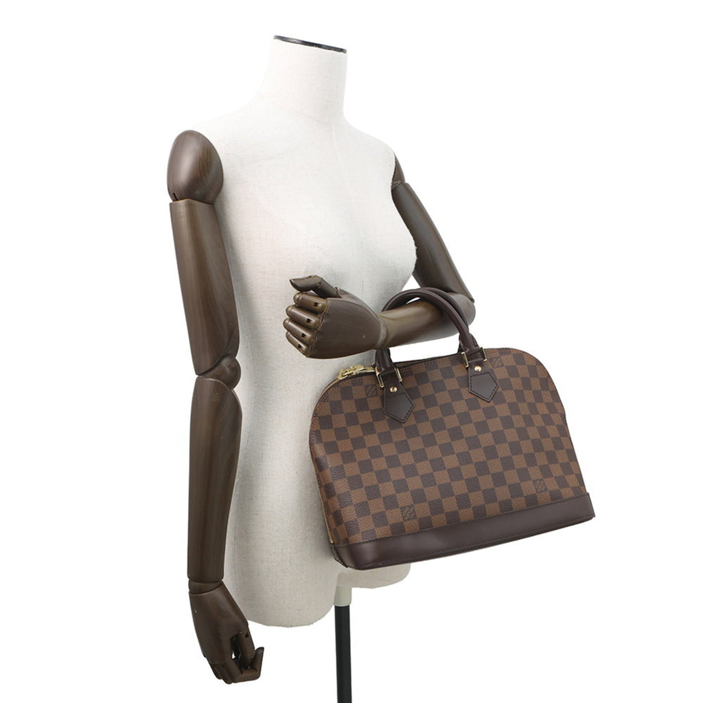 Louis Vuitton Damier Damier Canvas Ebene Red Color Handbag (Pre-Owned)