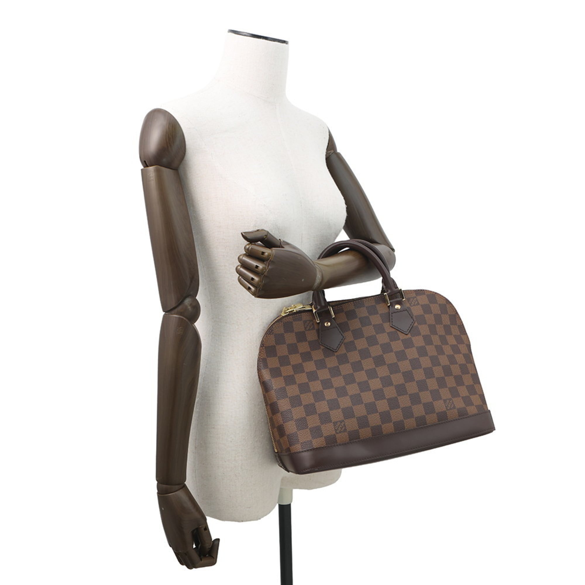 Louis Vuitton Damier Damier Canvas Ebene Red Color Handbag (Pre-Owned)