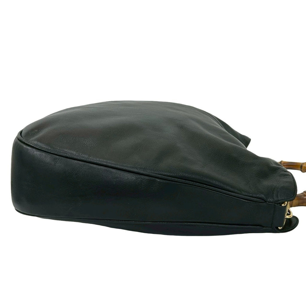 Gucci Black Leather Handbag Shoulder Bag Tote Bag (Pre-Owned)