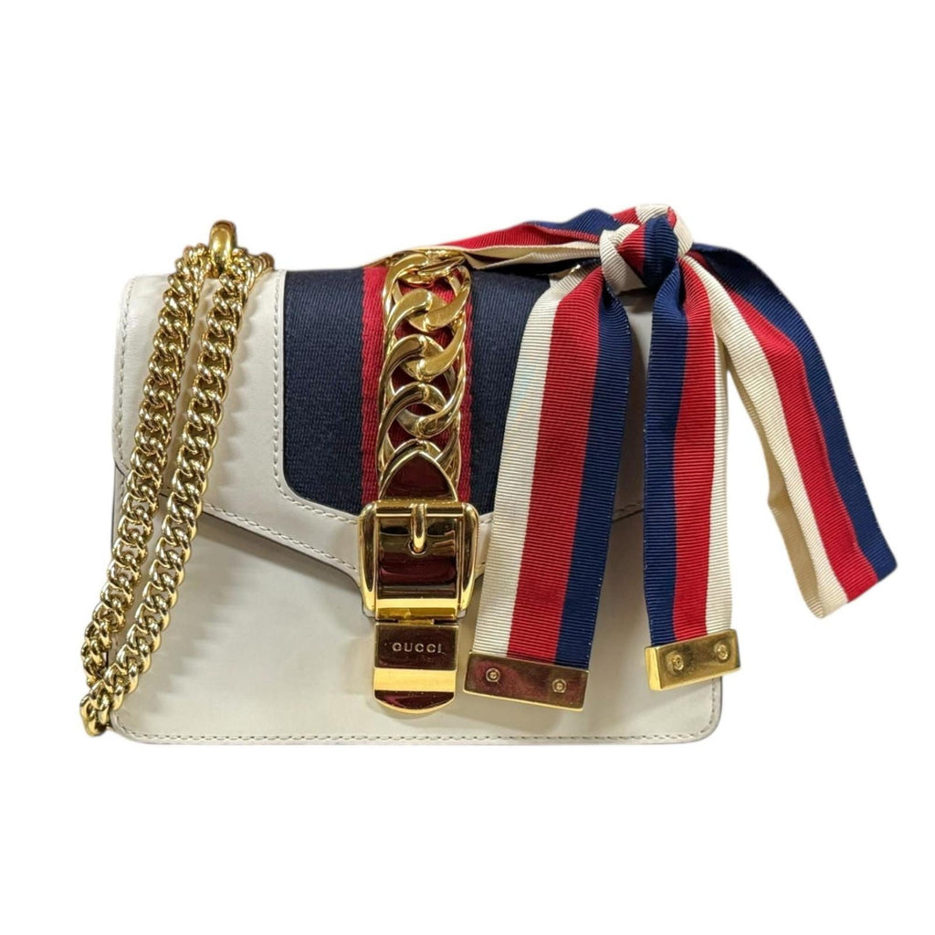 Gucci Ivory White Leather Shoulder Bag (Pre-Owned)