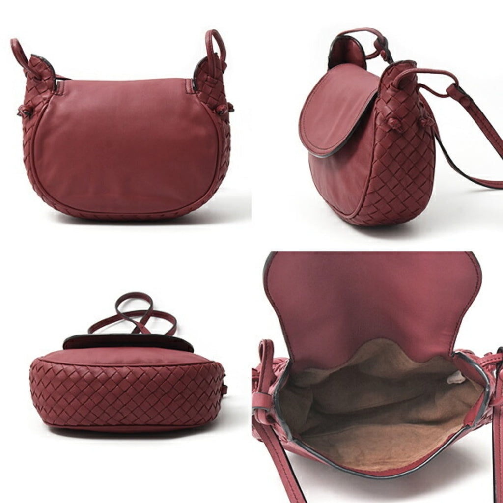 Bottega Veneta Intrecciato Red Color Intrecciato Pochette Shoulder Bag (Pre-Owned)