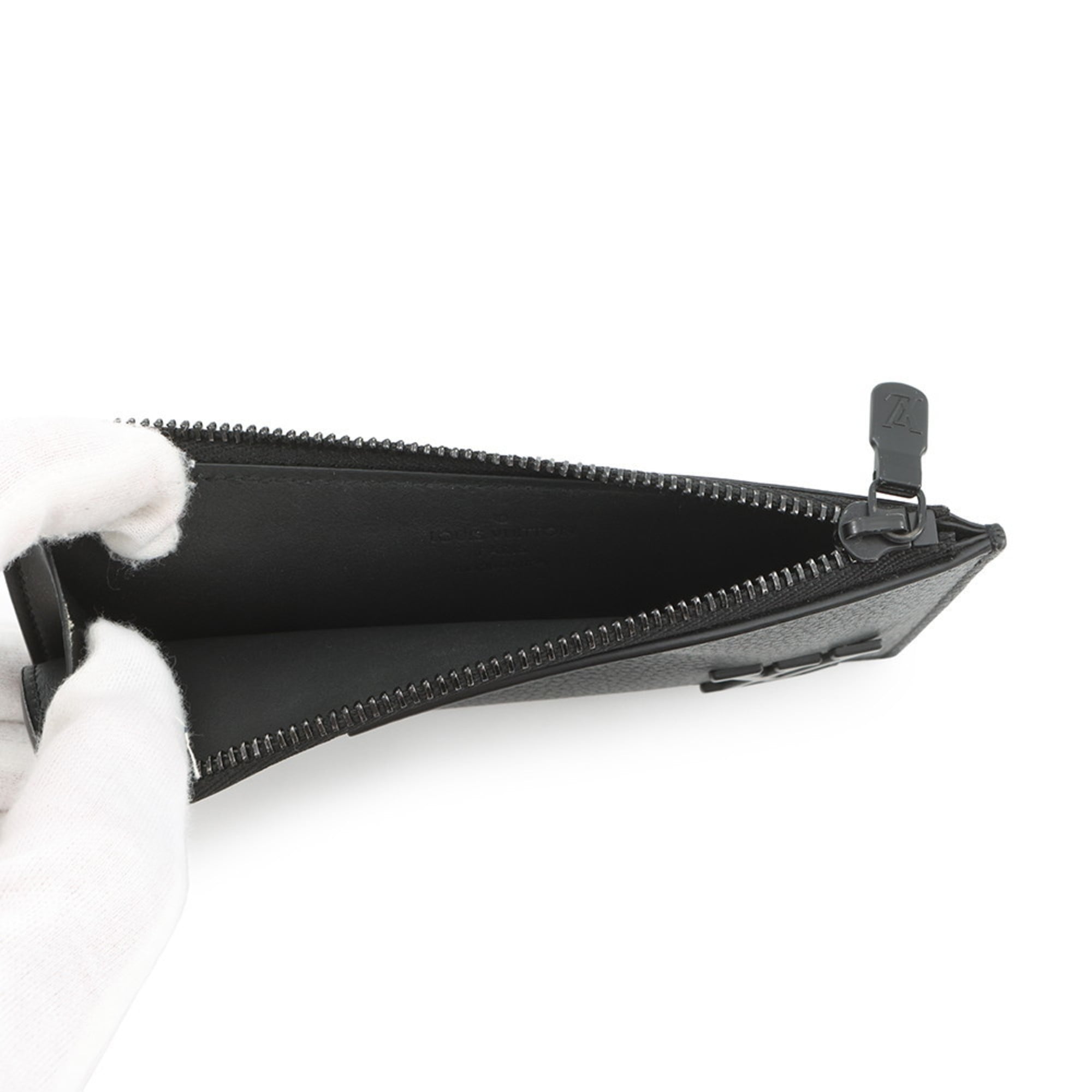 Louis Vuitton Black Noir Leather Coin Purse/Coin Case (Pre-Owned)