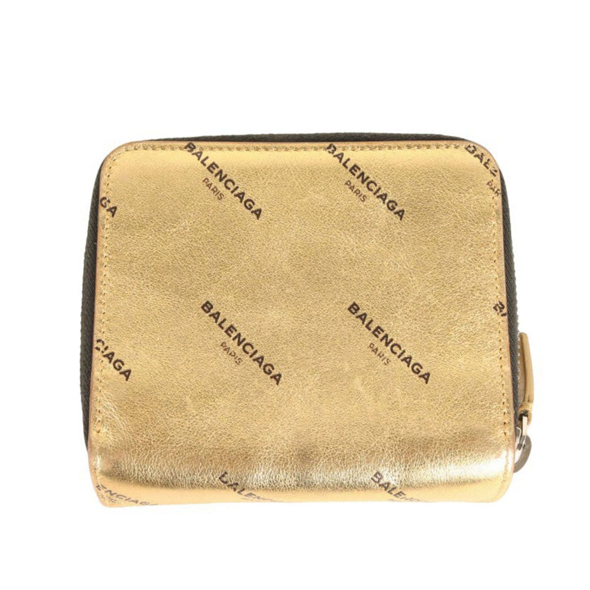 Balenciaga Gold Metallic Leather Wallet (Bi-Fold) (Pre-Owned)