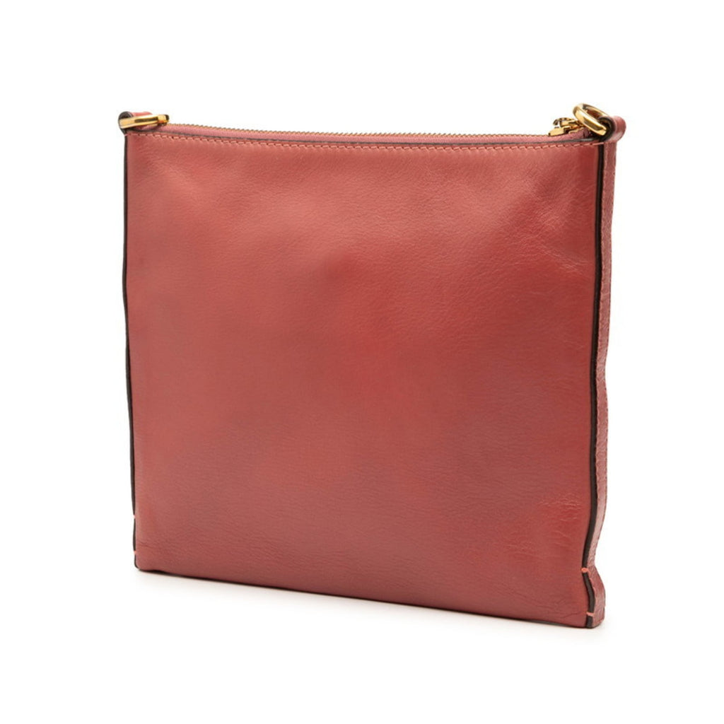 Loewe Red Color Leather Shoulder Bag (Pre-Owned)