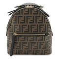 Fendi Black Brown Leather Backpack (Pre-Owned)