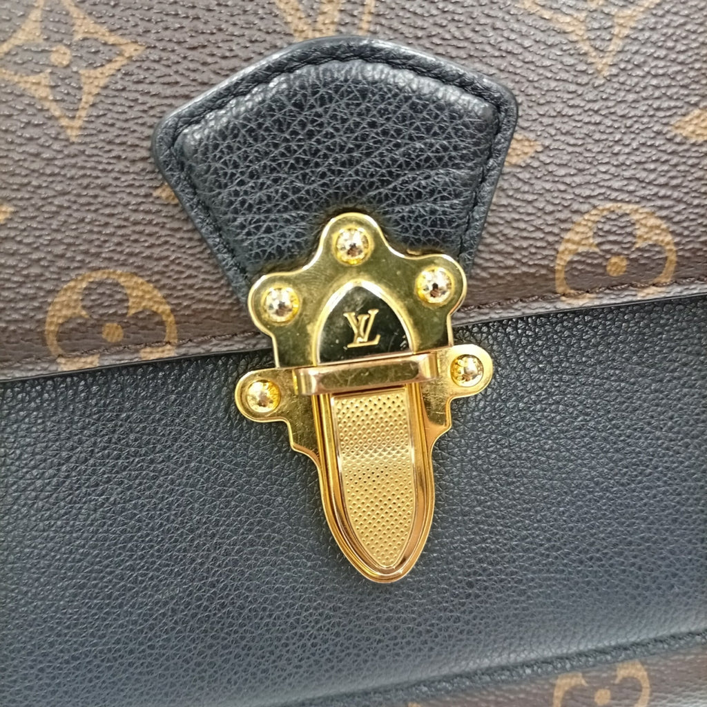 Louis Vuitton Monogram Black Brown Monogram Leather Shoulder Bag (Pre-Owned)