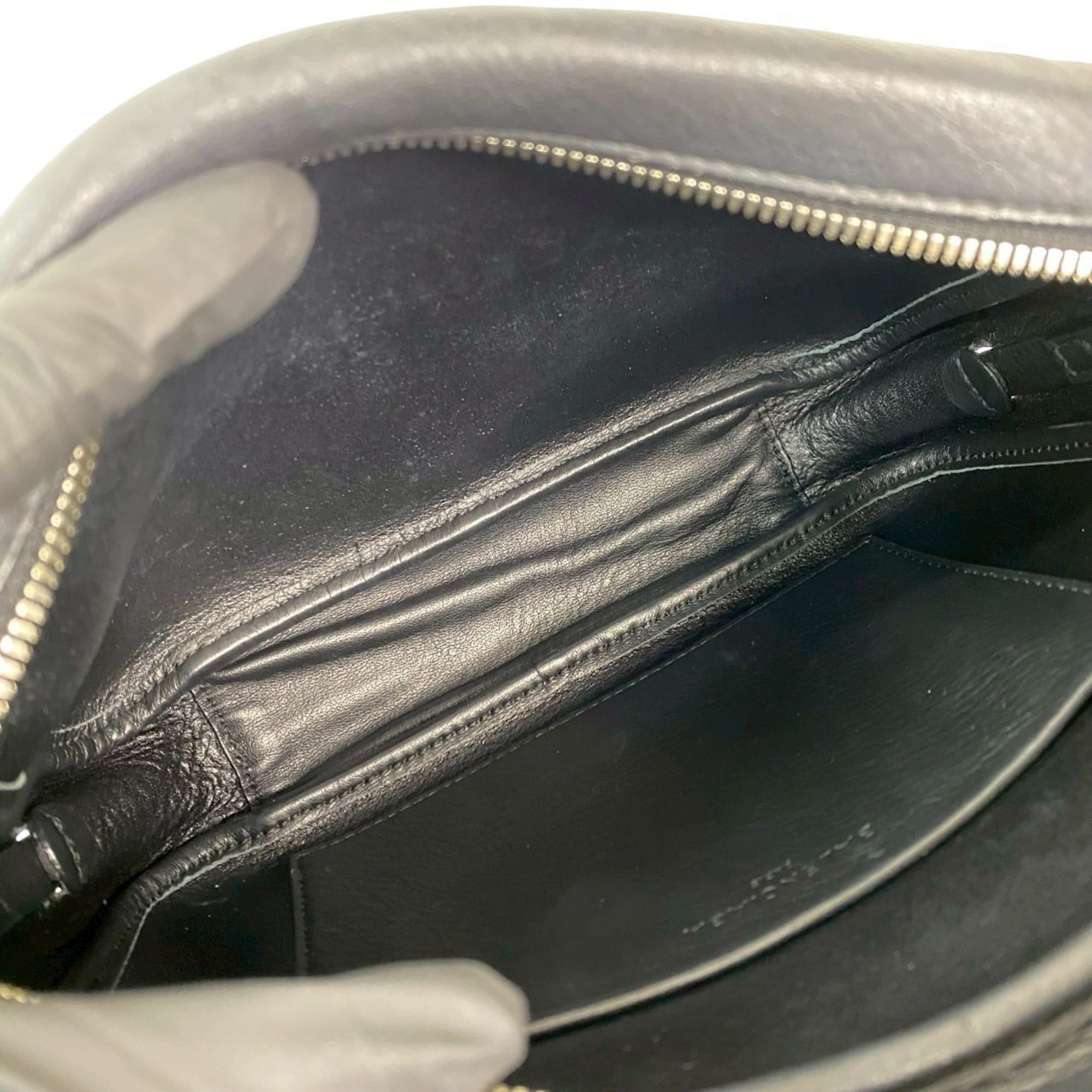 Balenciaga Black Leather Pochette Shoulder Bag (Pre-Owned)