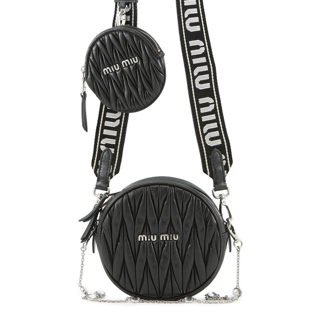 Miu Miu Matelasse Black Shoulder Bag (Pre-Owned)