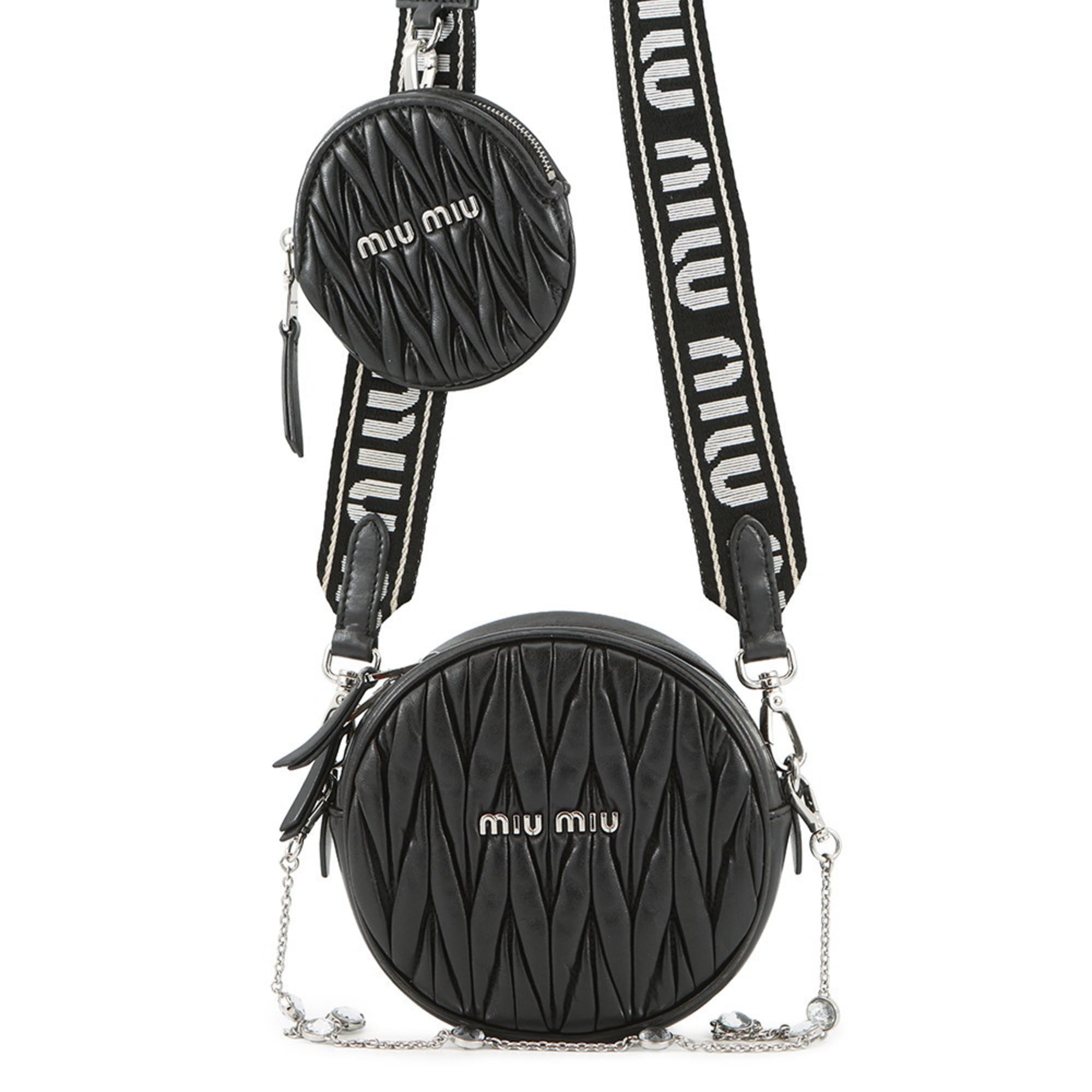 Miu Miu Matelasse Black Shoulder Bag (Pre-Owned)