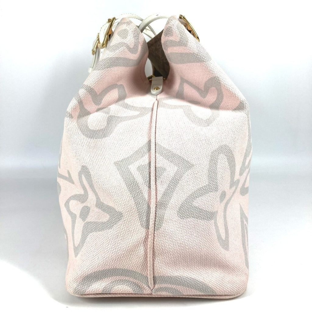Louis Vuitton Pink Canvas Leather Boston Bag Shoulder Bag Tote Bag (Pre-Owned)