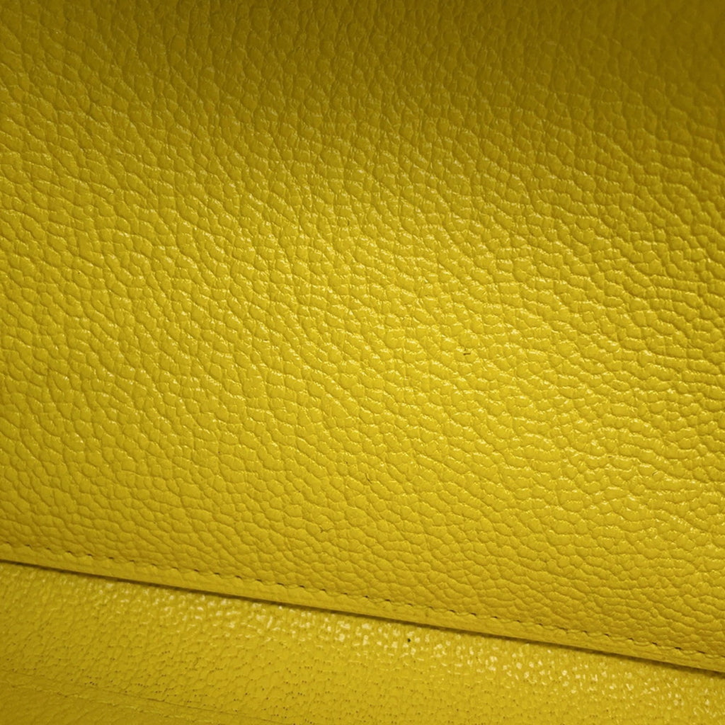 Hermes Kelly Lime Chevre Myzore Leather Chain/Shoulder Wallet (Pre-Owned)