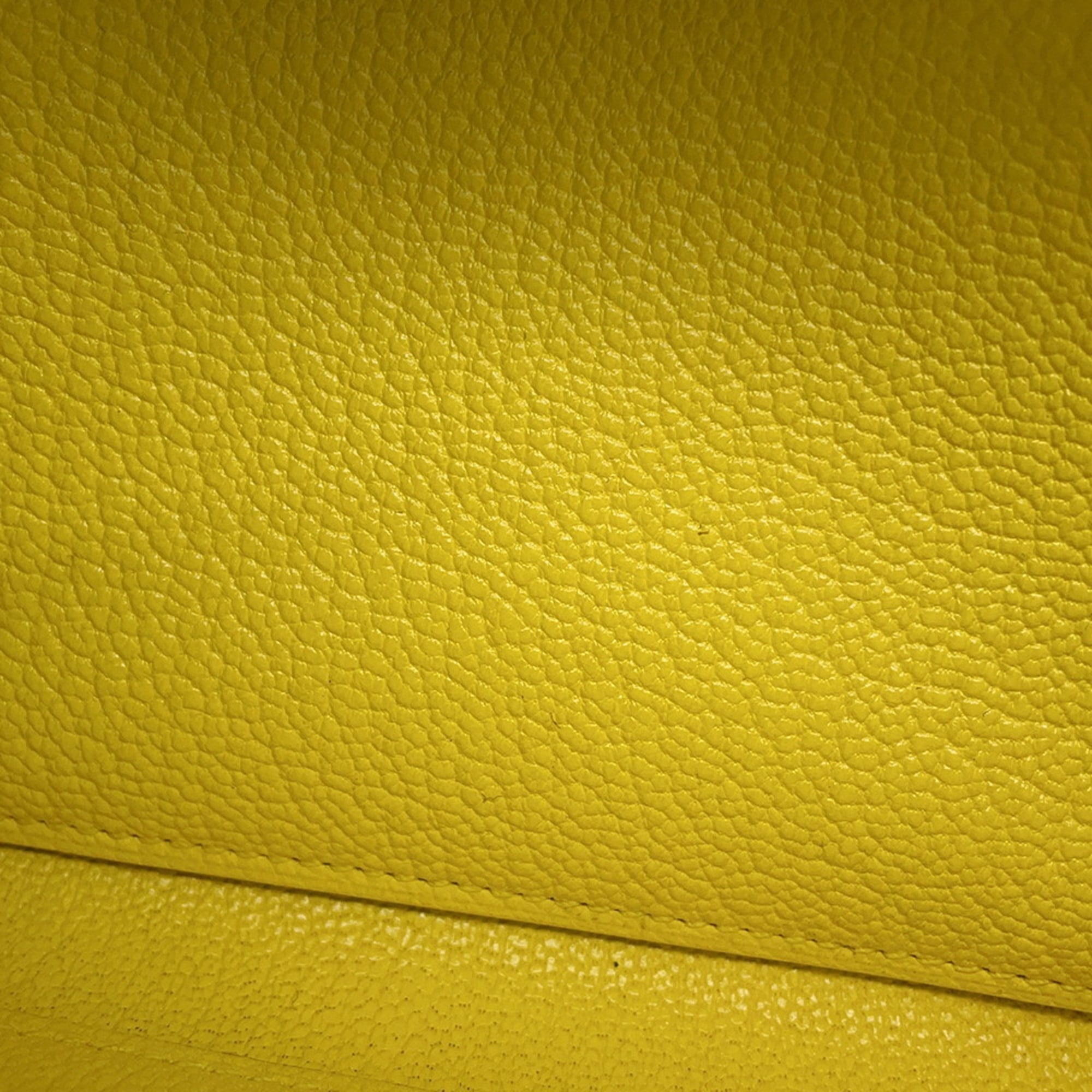 Hermes Kelly Lime Chevre Myzore Leather Chain/Shoulder Wallet (Pre-Owned)