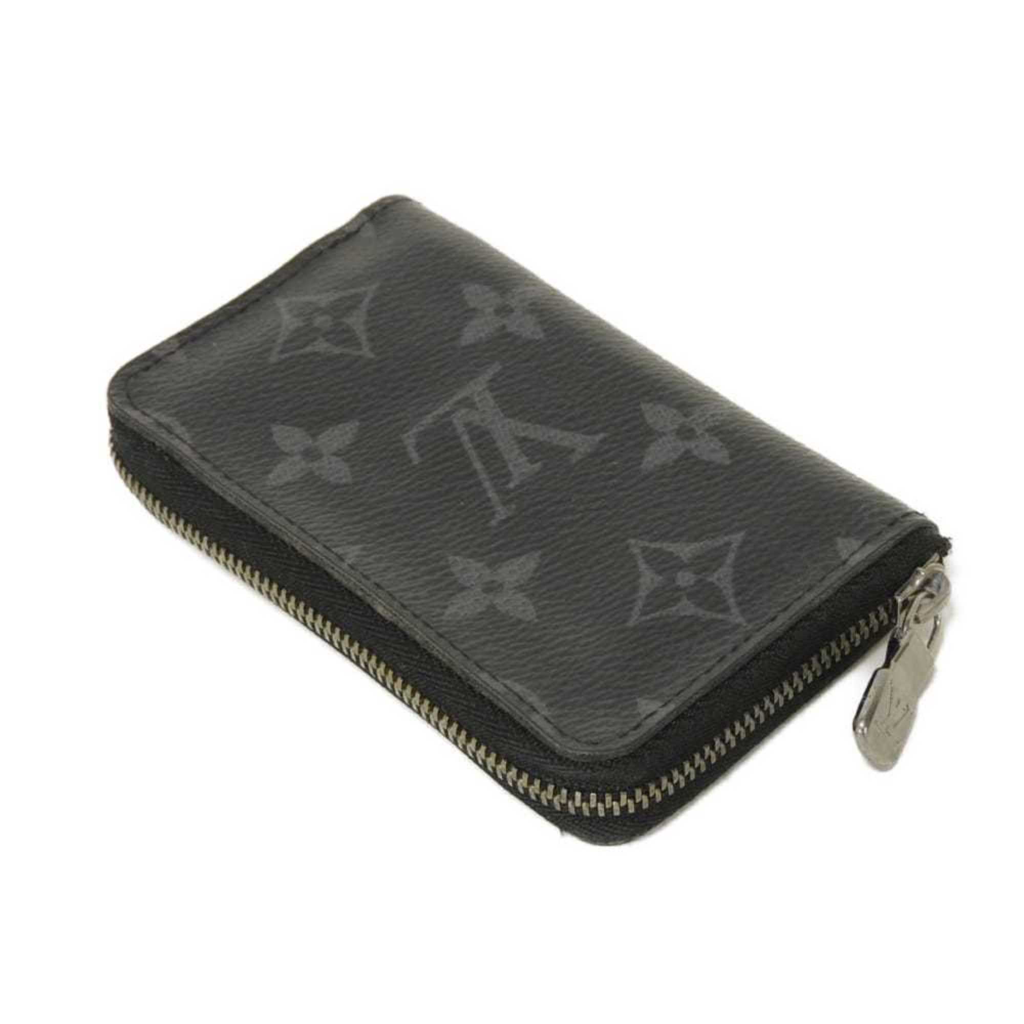 Louis Vuitton Black Noir Monogram Eclipse Canvas Leather Coin Purse/Coin Case (Pre-Owned)