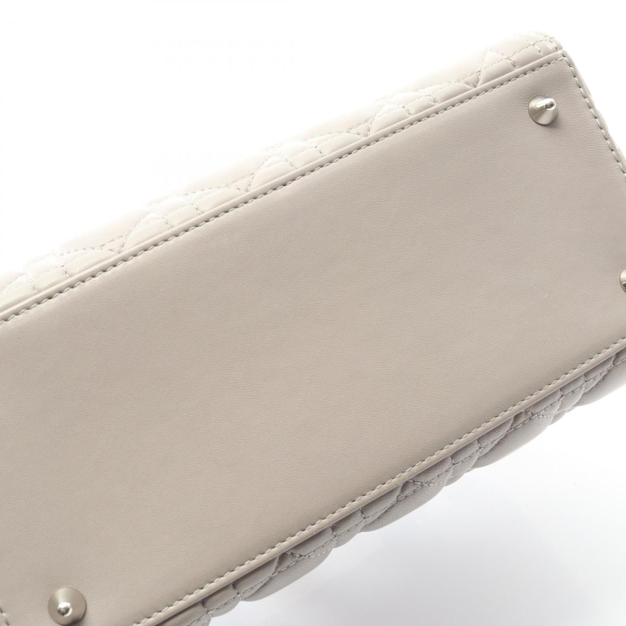 Christian Dior Gray Leather Handbag (Pre-Owned)