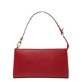Louis Vuitton Castilian Red Leather Handbag Pochette Pouch (Pre-Owned)