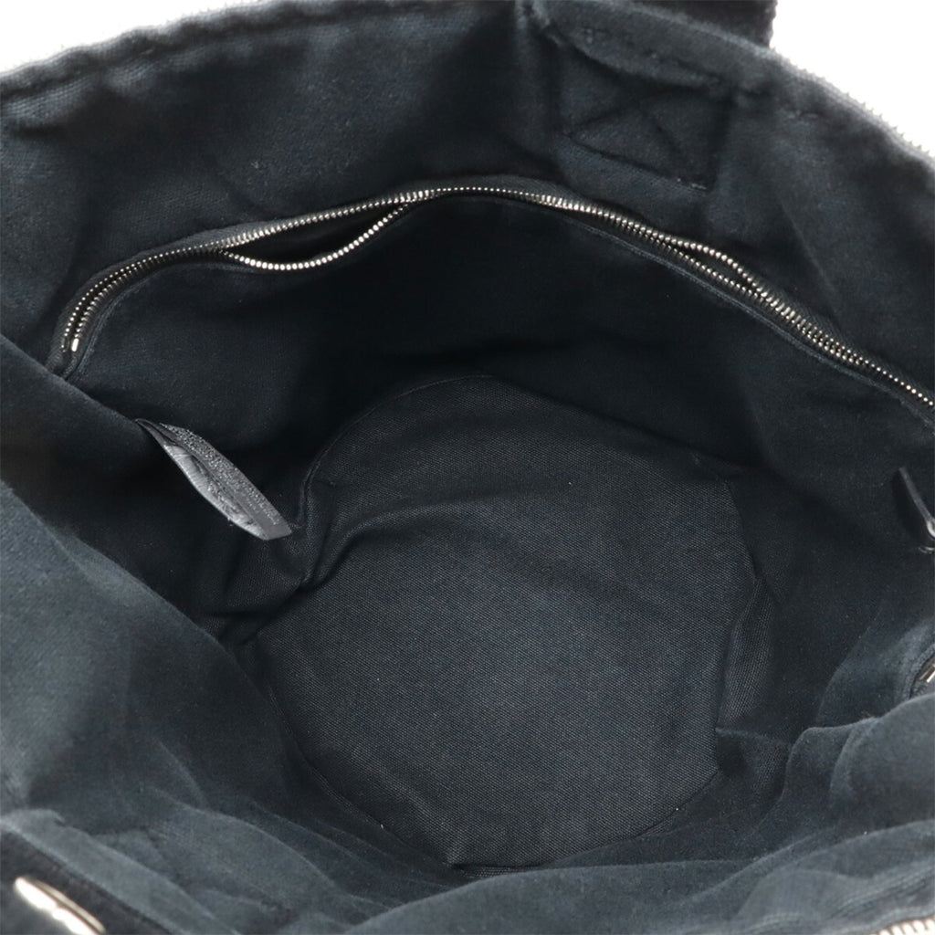 Hermes Saxon Beige Black Toile H Handbag (Pre-Owned)