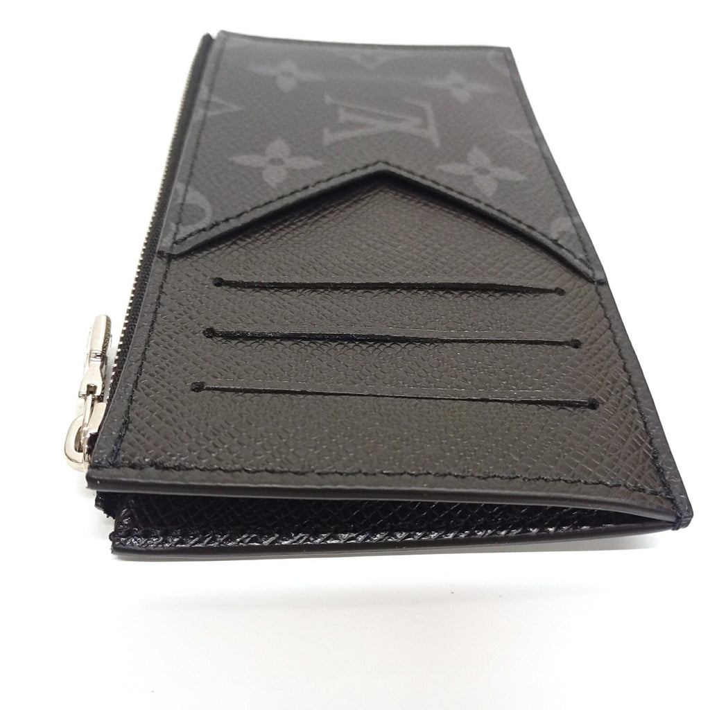 Louis Vuitton Noir Monogram Canvas Taiga Leather Leather Coin Purse/Coin Case (Pre-Owned)