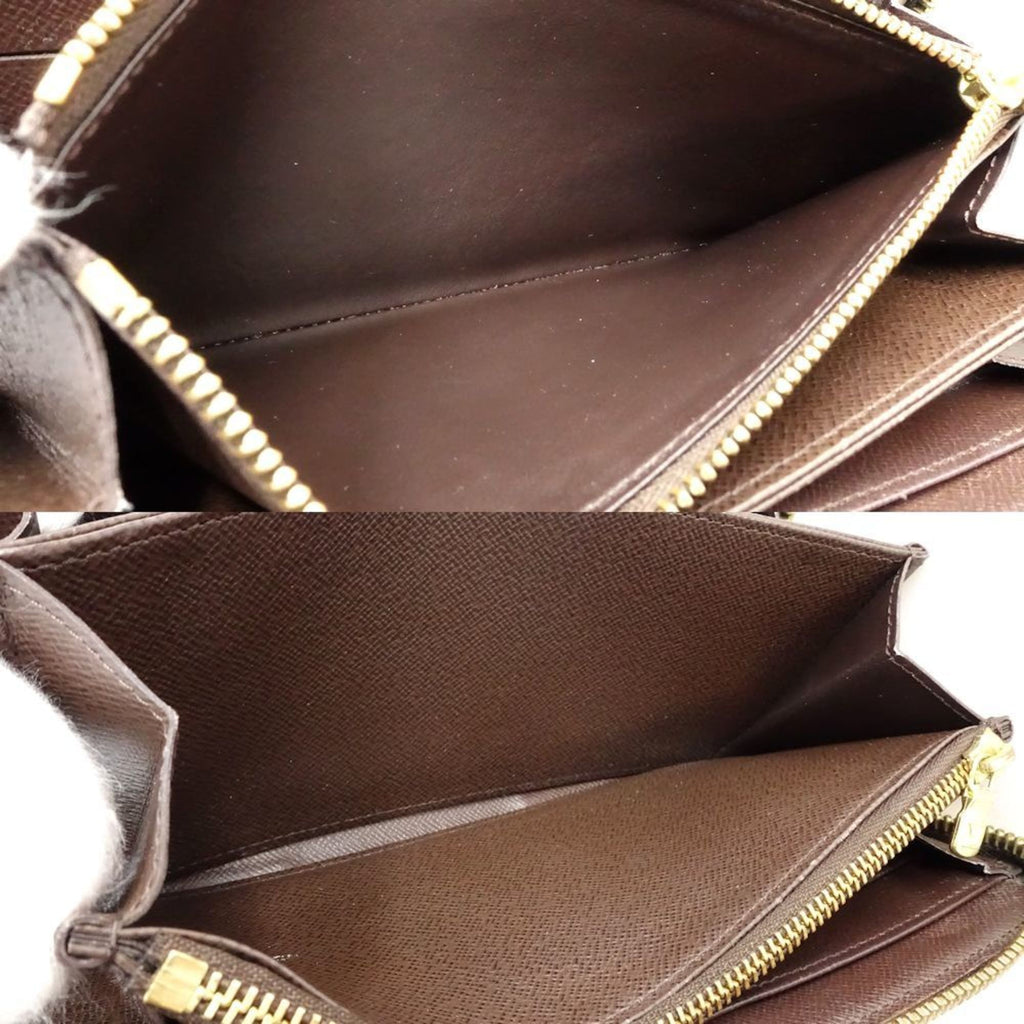 Louis Vuitton Damier Damier Canvas Ebene Damier Canvas Long Wallet (Bi-Fold) (Pre-Owned)