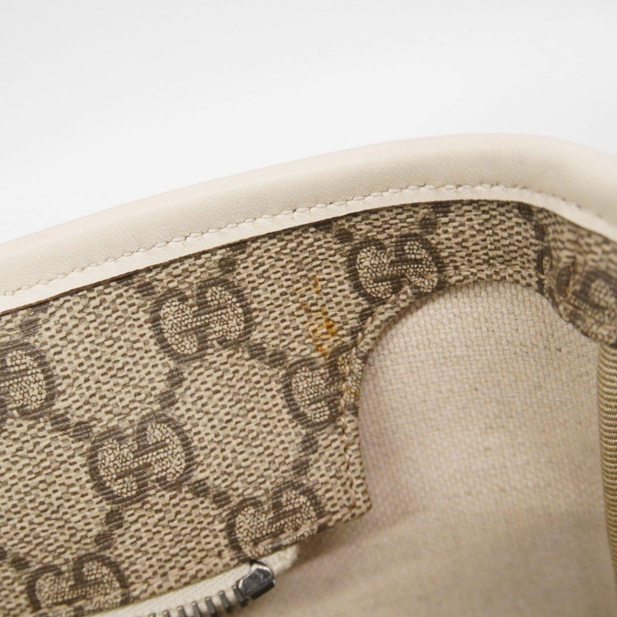 Gucci Brown White Pvc Tote Bag (Pre-Owned)