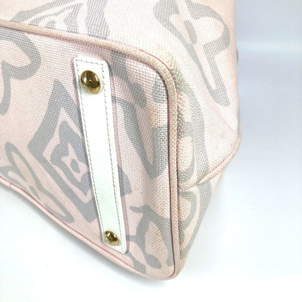 Louis Vuitton Pink Canvas Leather Boston Bag Shoulder Bag Tote Bag (Pre-Owned)