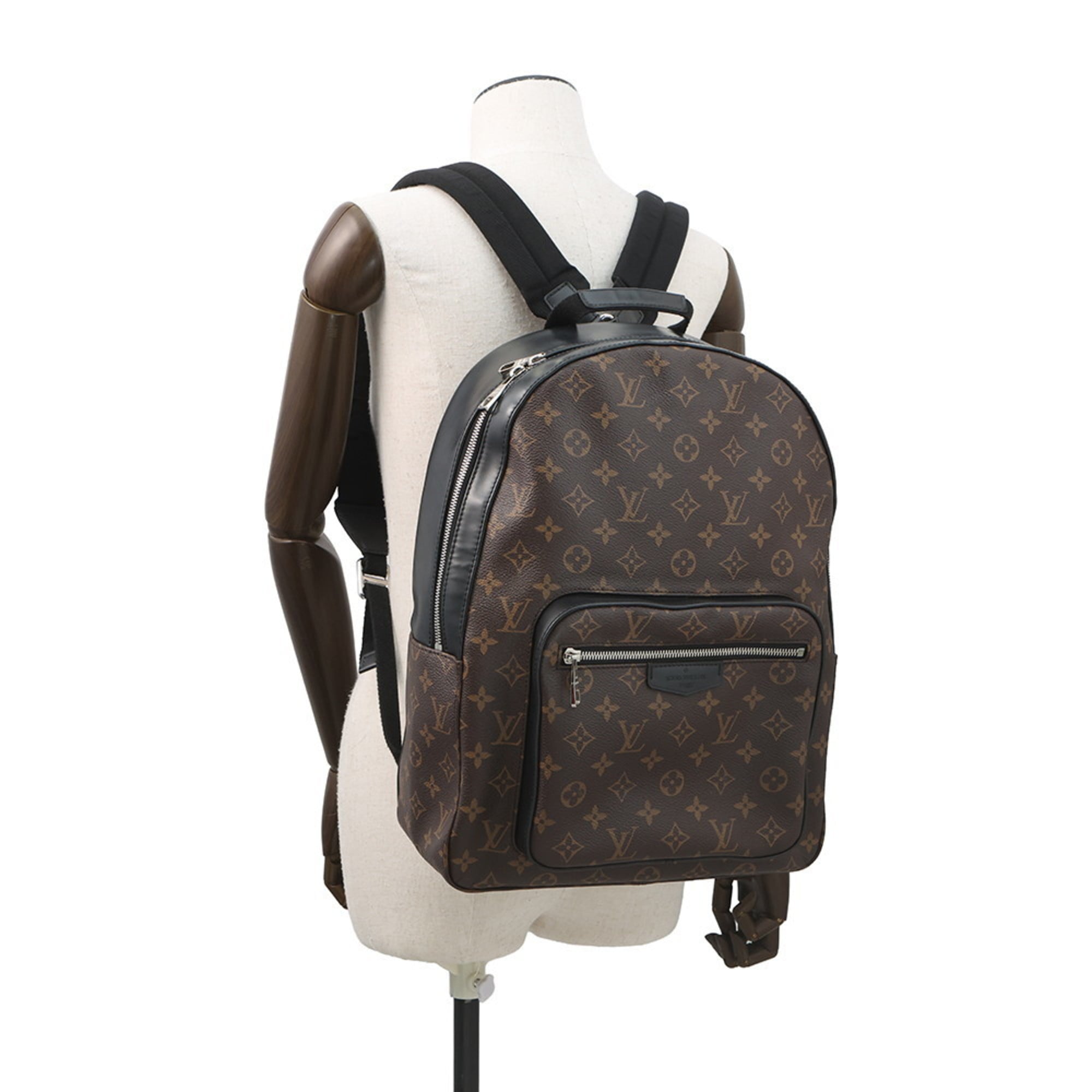 Louis Vuitton Monogram Macassar Black Brown Monogram Macassar Noir Backpack (Pre-Owned)