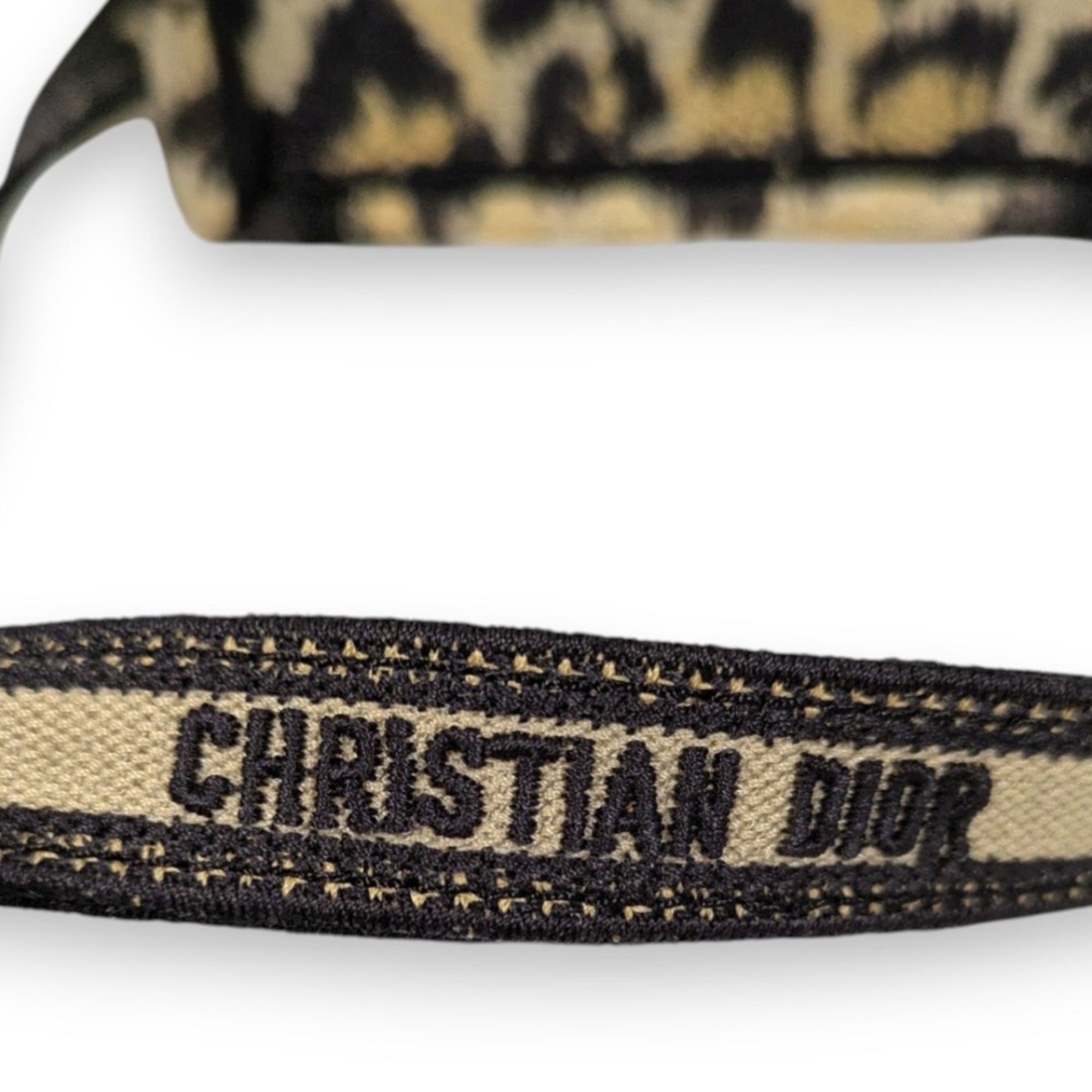 Christian Dior Beige Black Shoulder Bag (Pre-Owned)