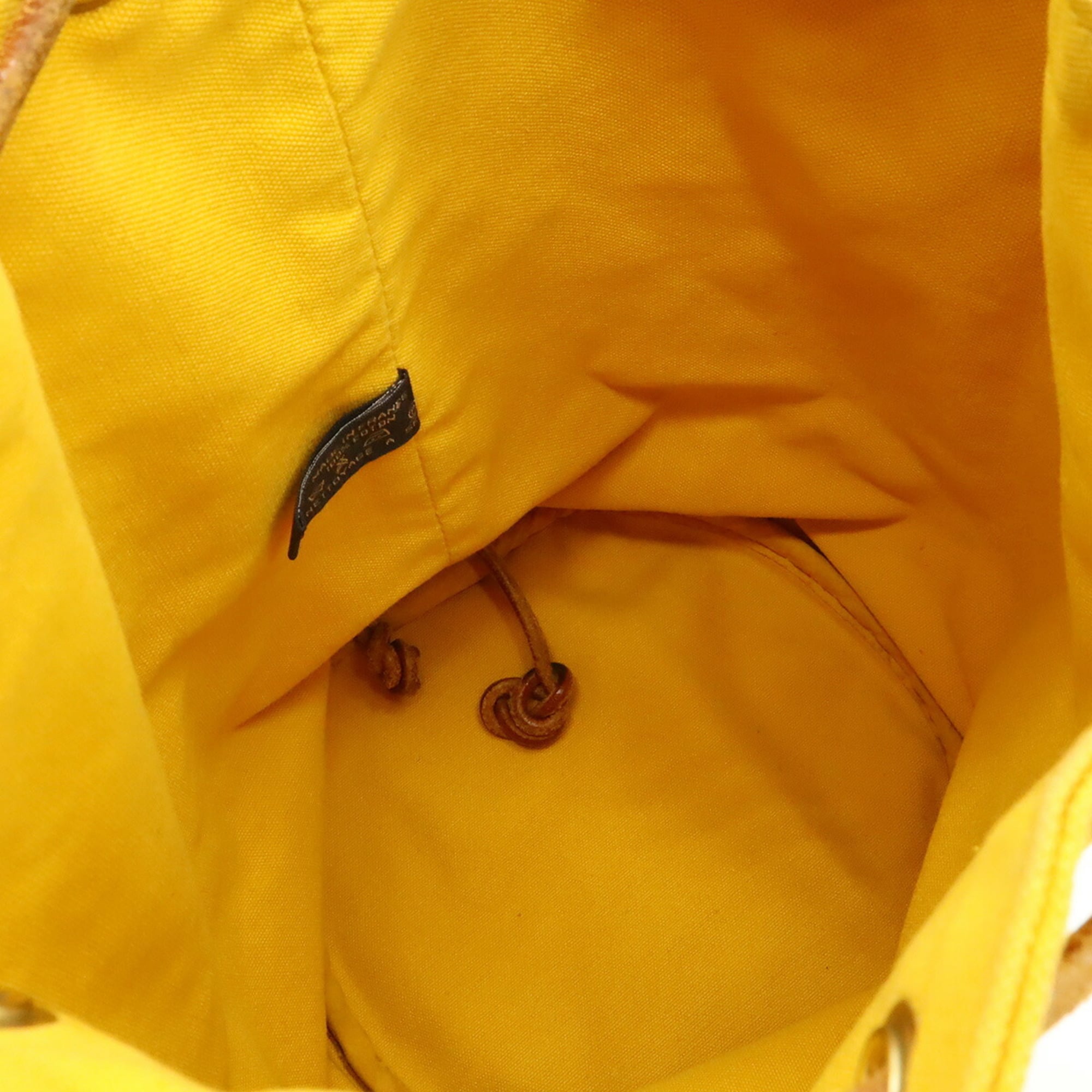 Hermes Yellow Canvas Leather Shoulder Bag (Pre-Owned)