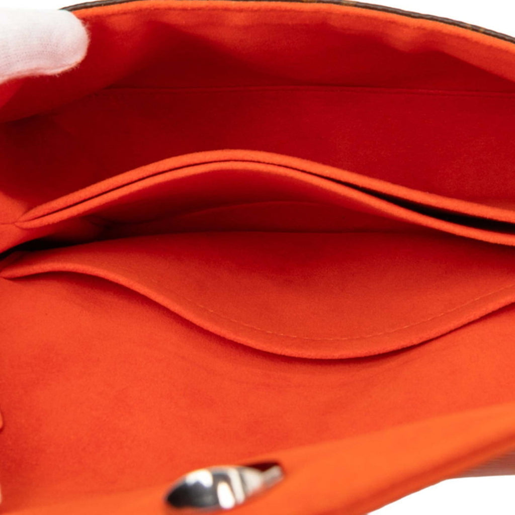 Louis Vuitton Brown Orange Pvc Leather Shoulder Bag (Pre-Owned)