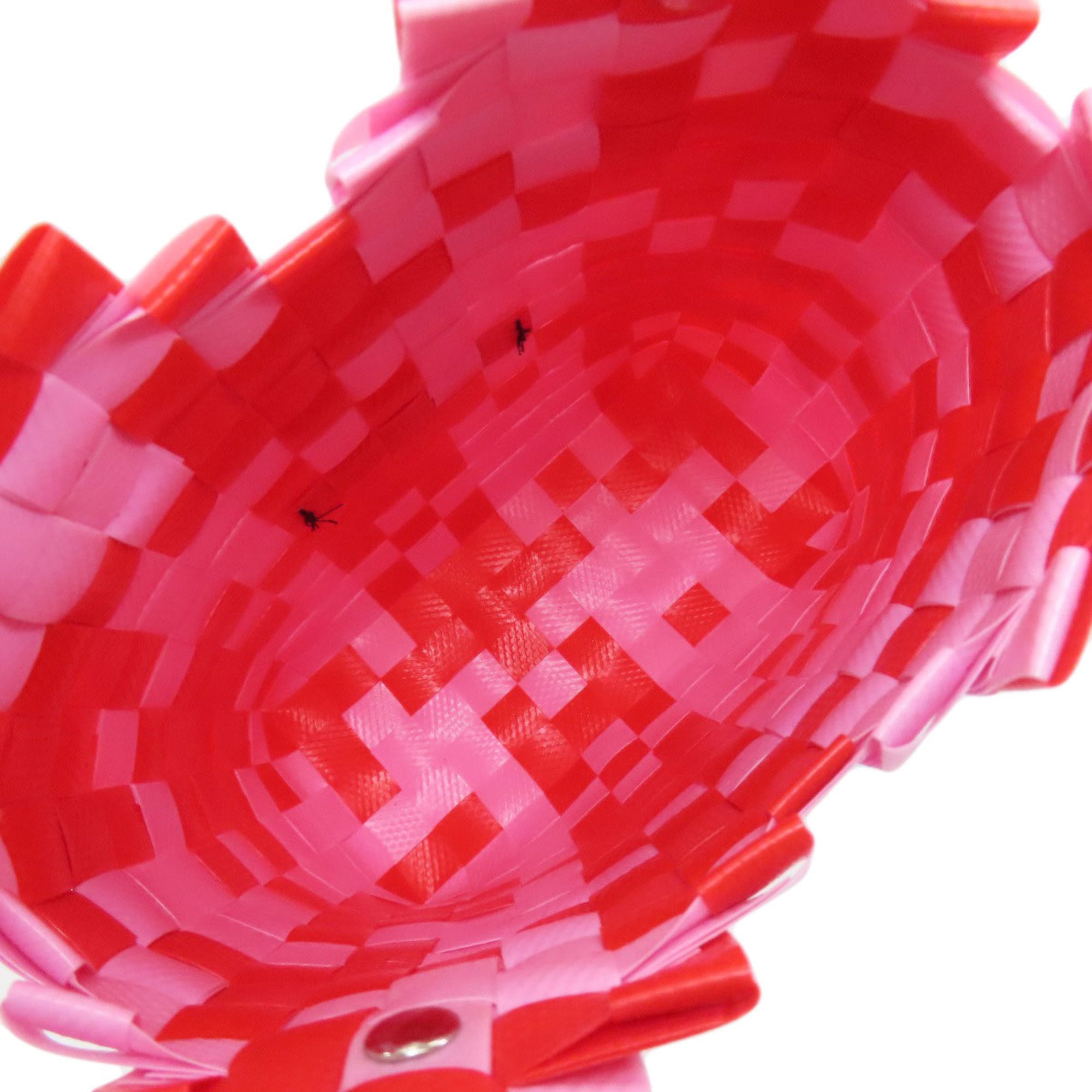 Marni Pink Red Color Polypropylene Basket Handbag (Pre-Owned)