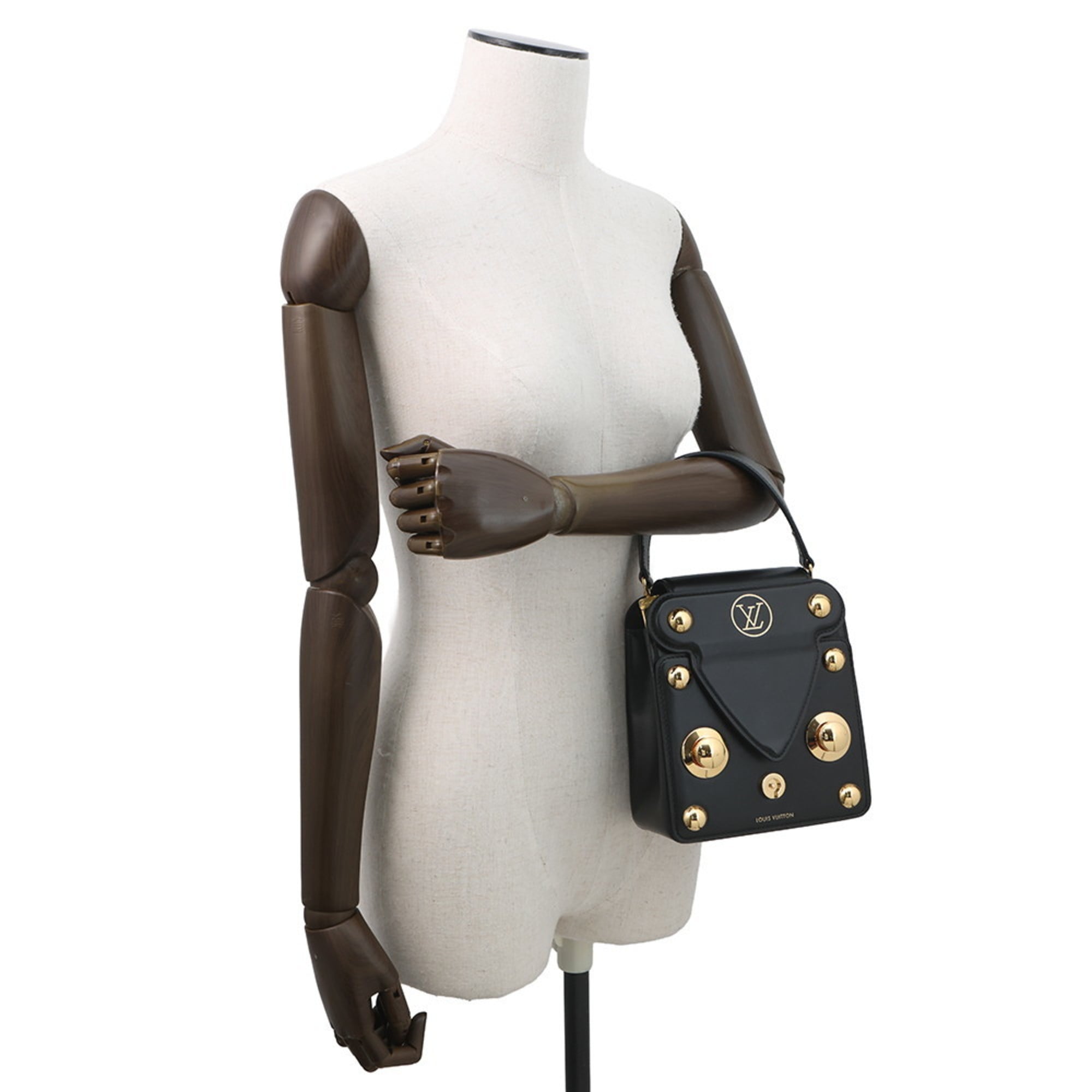 Louis Vuitton Black Noir Leather Handbag Shoulder Bag (Pre-Owned)