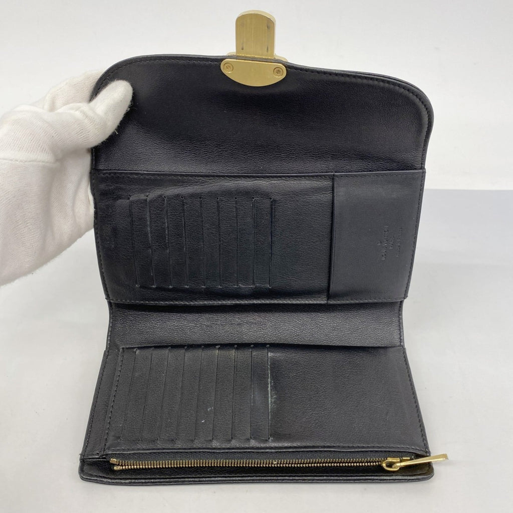 Louis Vuitton Noir Long Wallet (Tri-Fold) (Pre-Owned)