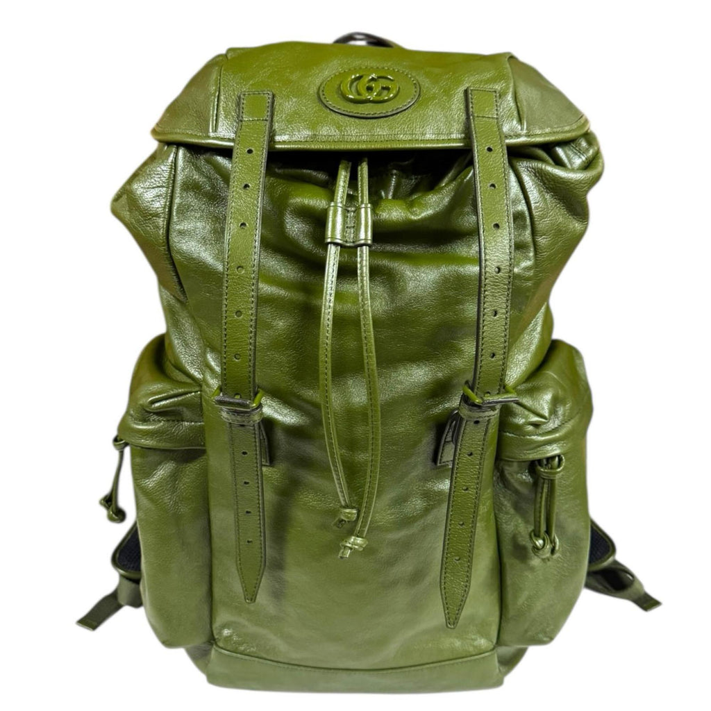 Gucci Green Leather Backpack (Pre-Owned)