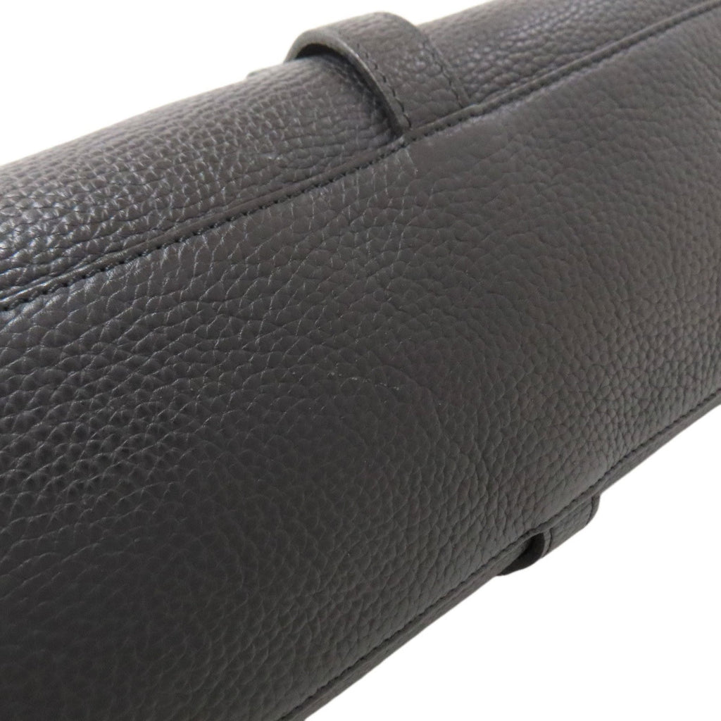 A.D.M.J Black Leather Boston Bag (Pre-Owned)
