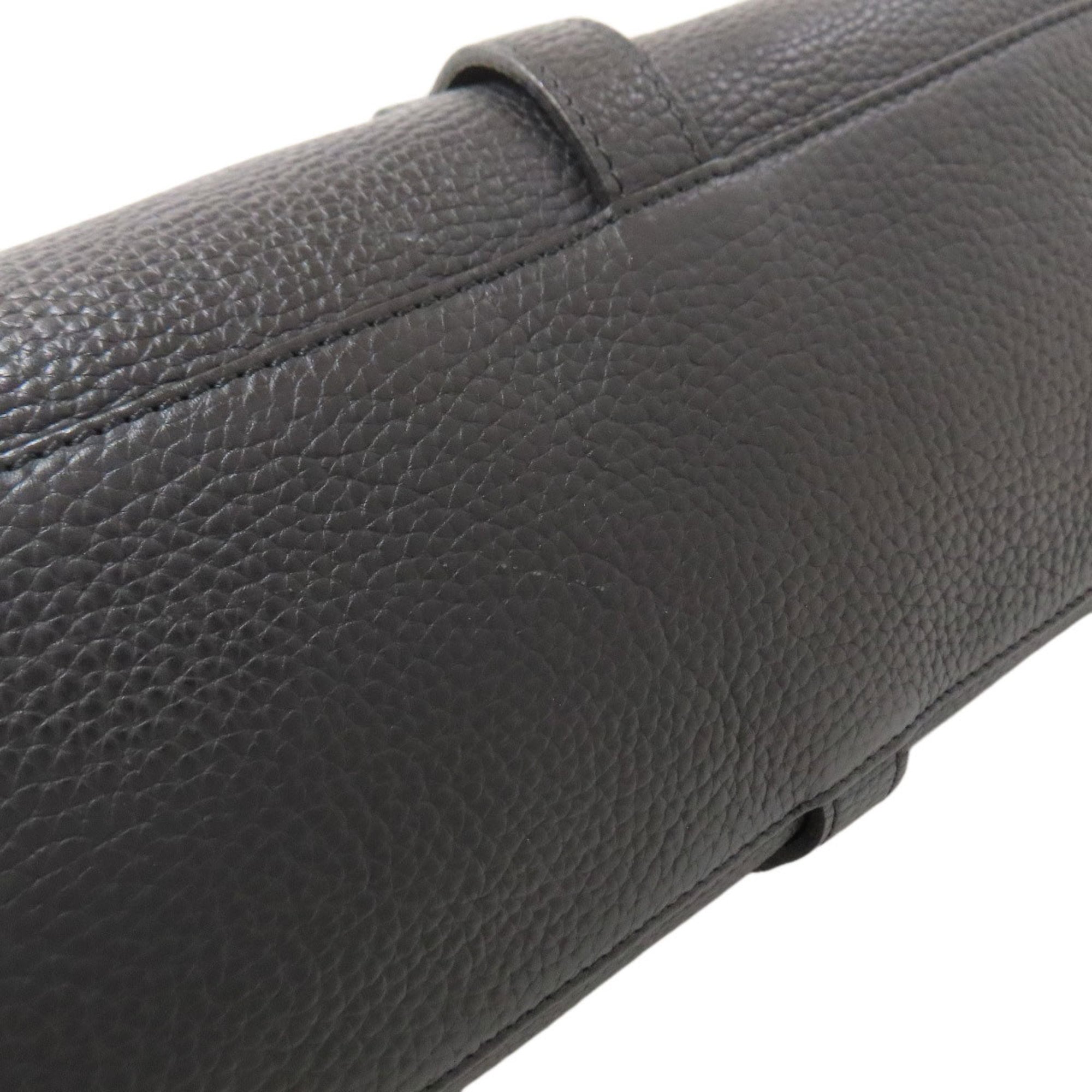 A.D.M.J Black Leather Boston Bag (Pre-Owned)