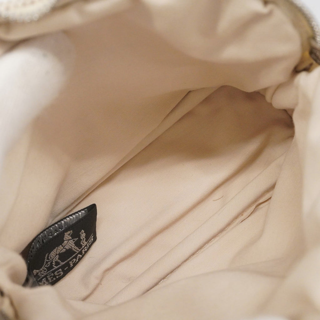 Hermes Ivory Toile H Pouch (Pre-Owned)