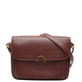 Cartier Bordeaux Wine Red Leather Shoulder Bag (Pre-Owned)