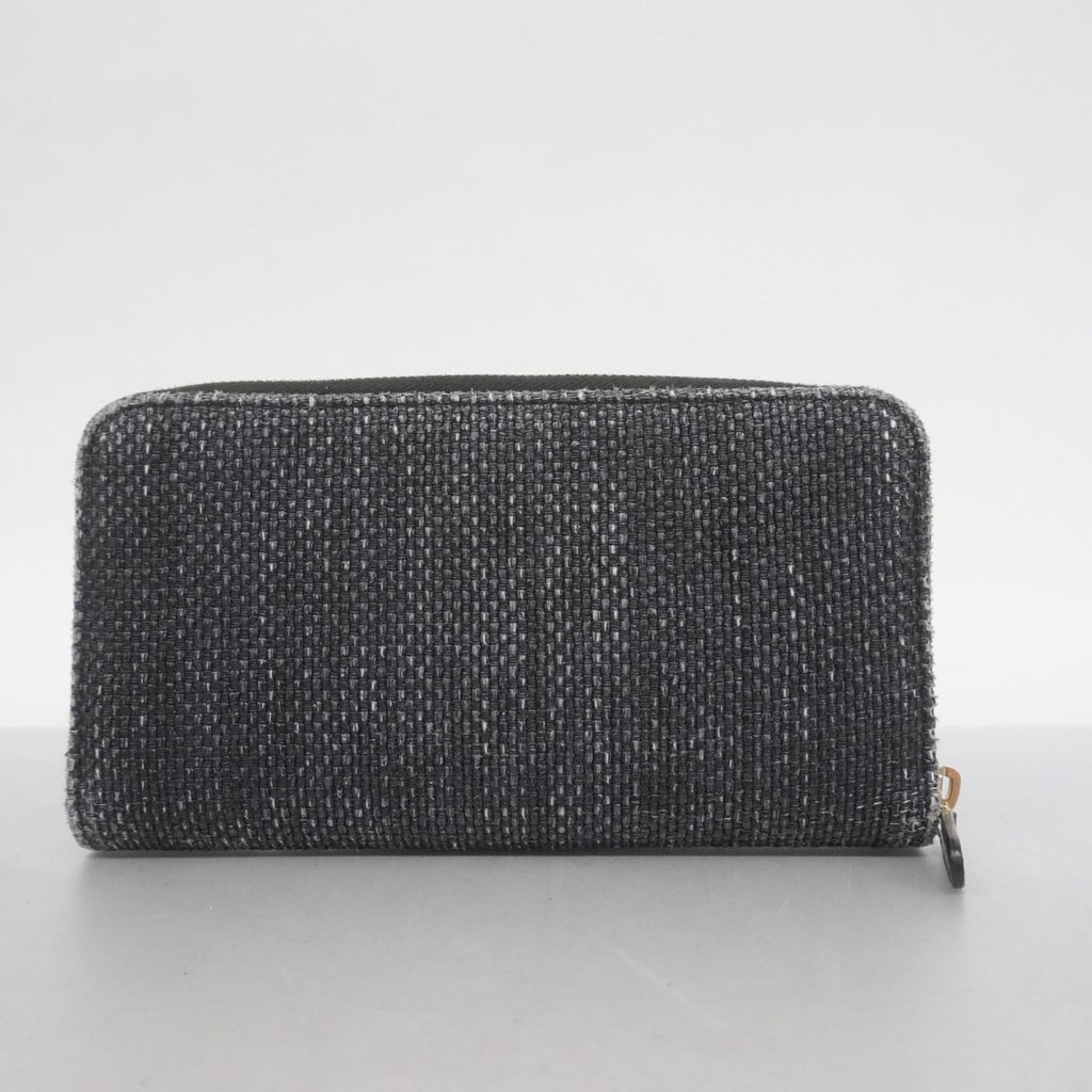 Chanel Navy Fabric Long Wallet (Bi-Fold) (Pre-Owned)