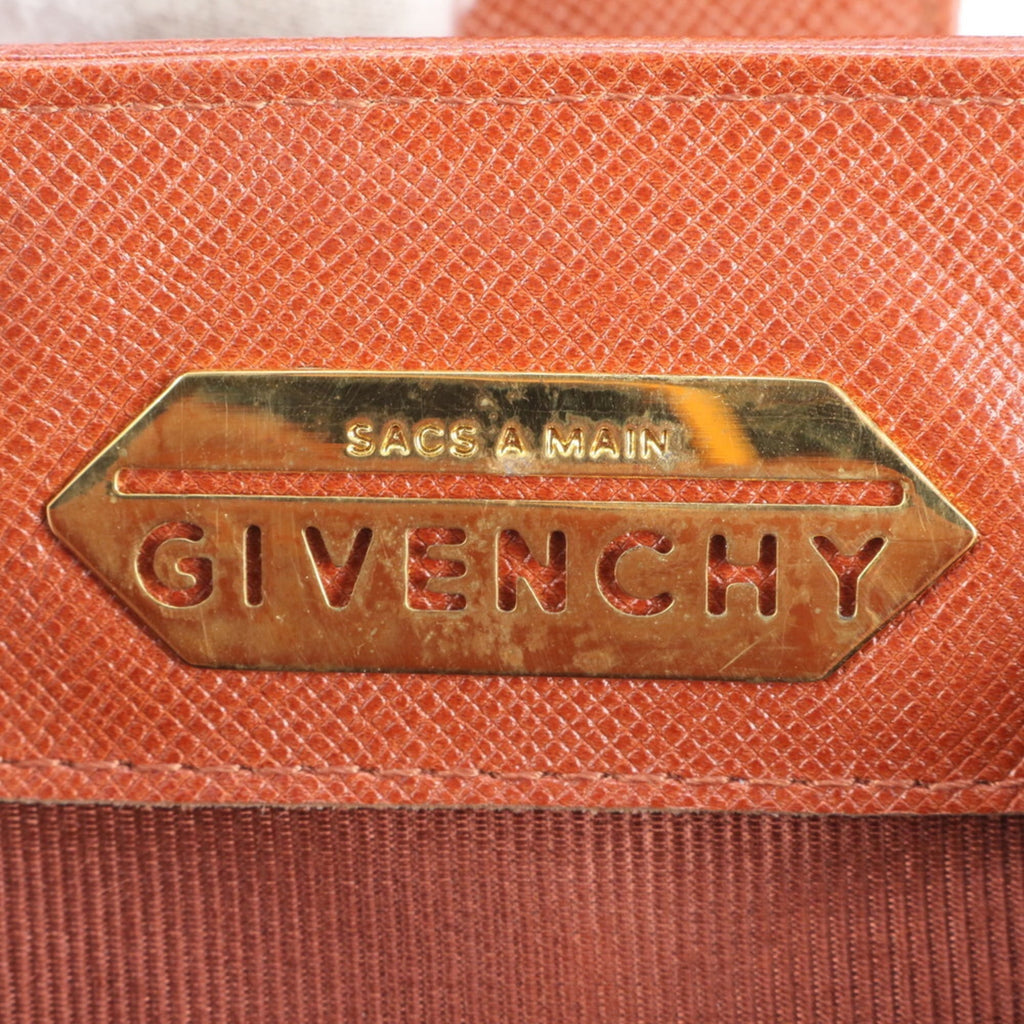 Givenchy Red Brown Leather Handbag (Pre-Owned)