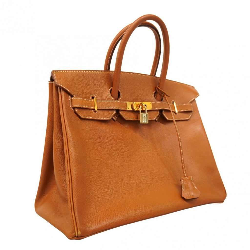 Hermes Gold Courchevel Leather Handbag (Pre-Owned)