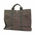 Hermes Gray Canvas Tote Bag (Pre-Owned)